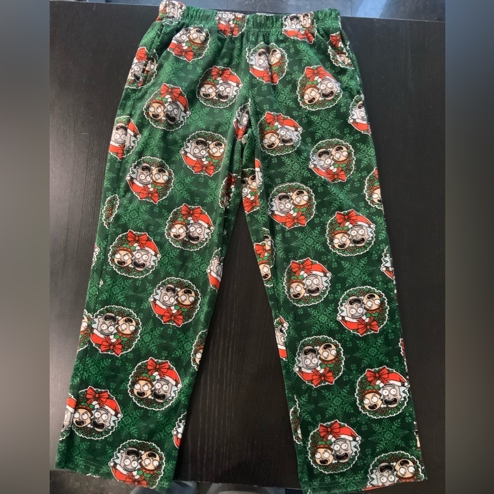 Rick & Morty Christmas Wreath Lounge Pajama Pants Men's Size M